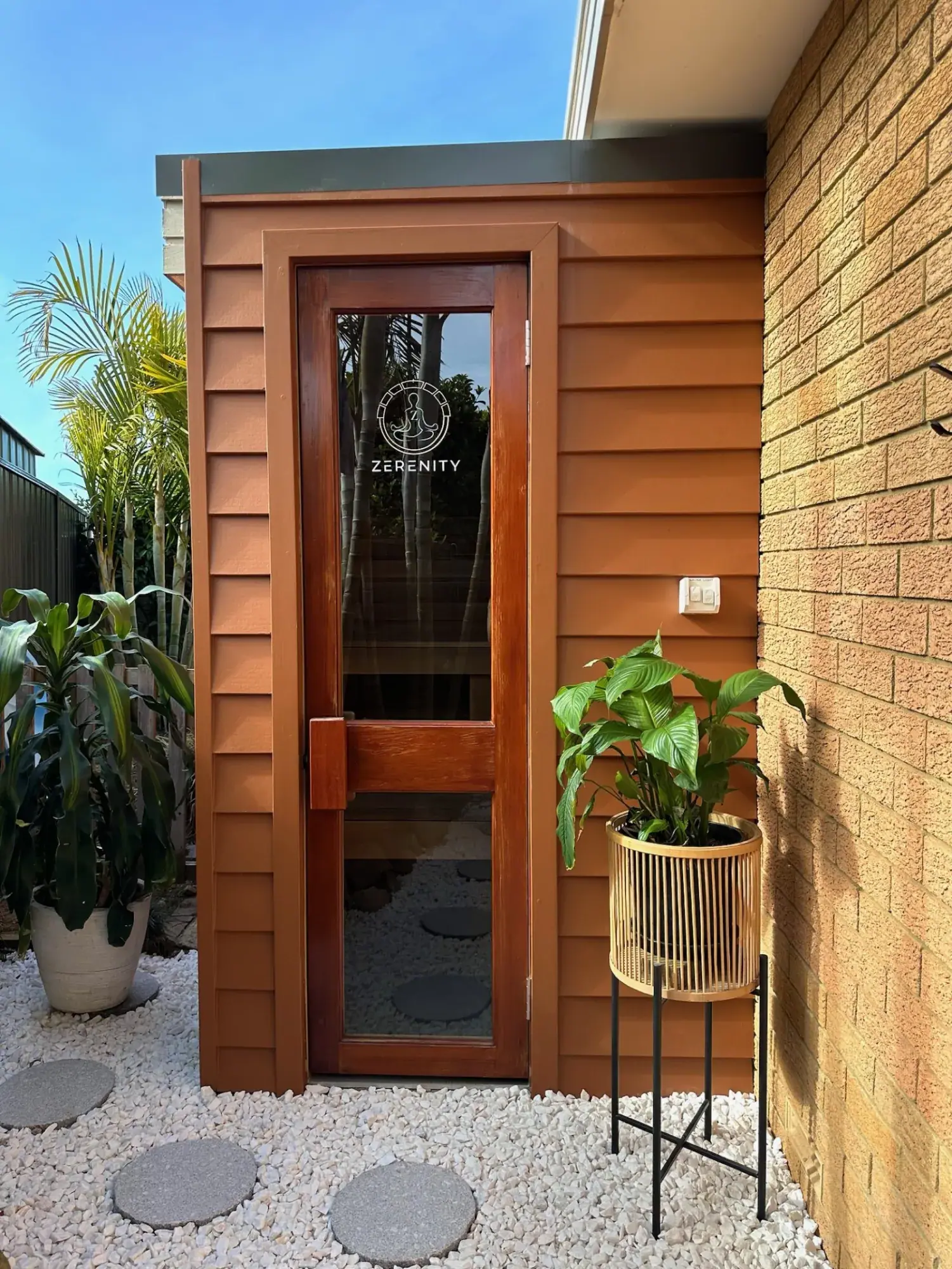 Custom Zerenity sauna fitted into a Sydney backyard